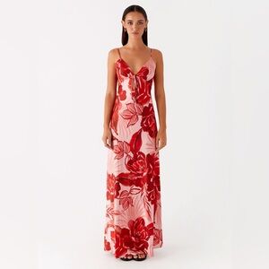 Peppermayo Red Floral Maxi Dress